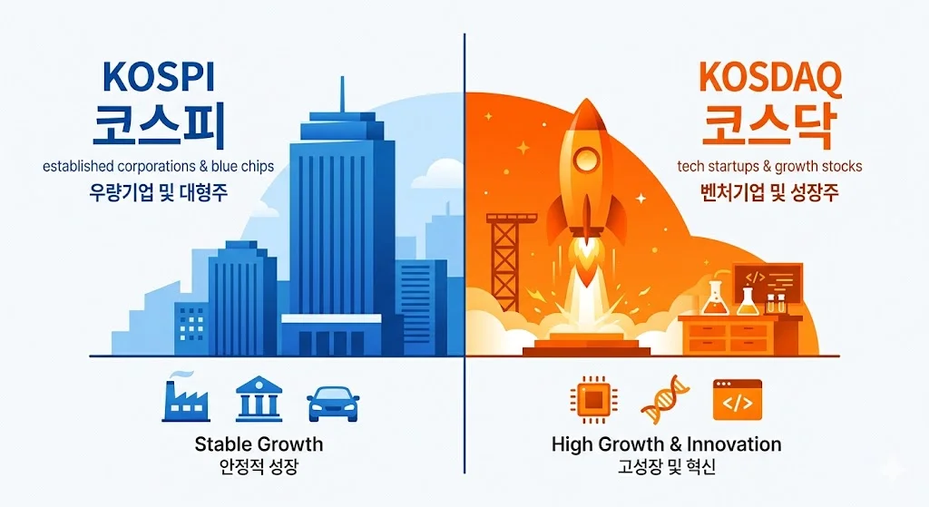 코스피 코스닥 뜻, 차이점 - 초보 투자자를 위한 A to Z