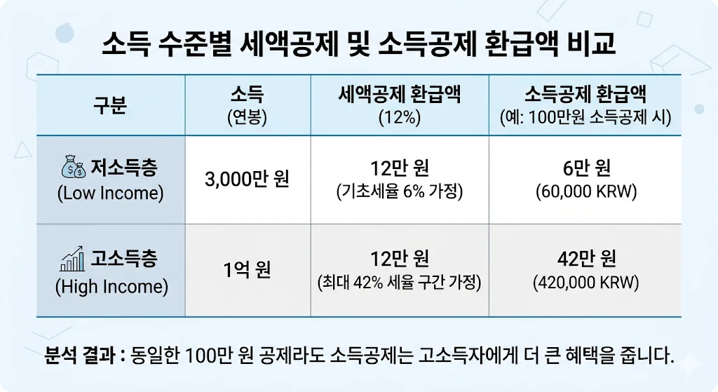 소득 공제 세액 공제 차이 총정리 — 연봉 높을수록 '이것'이 유리하다?