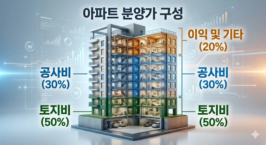 아파트 분양가 구조 완전 해부, 땅값·건축비·이익 어떻게 정해지나?